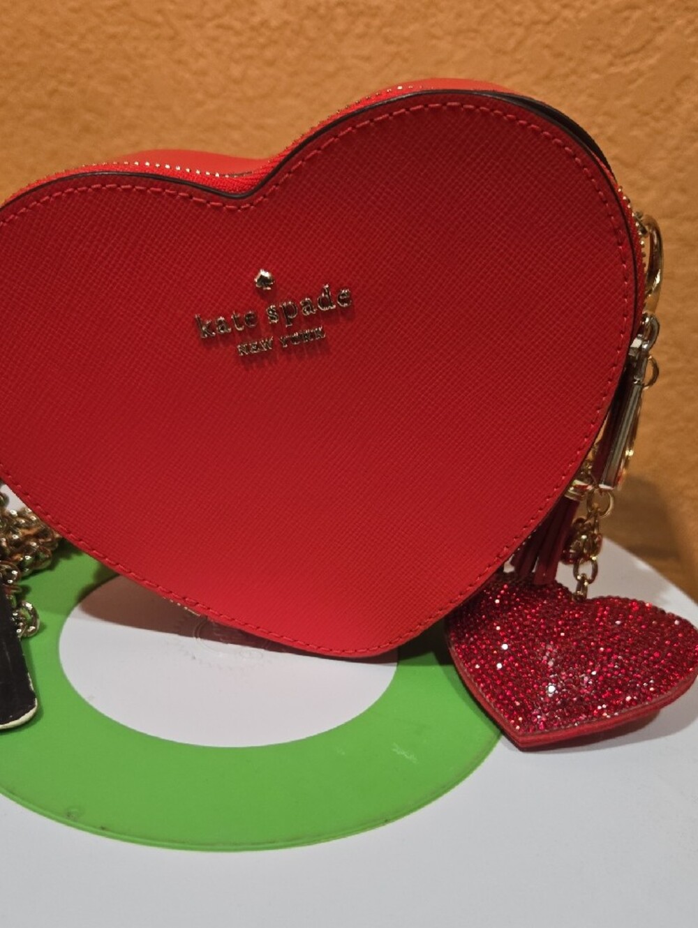 kate spade Red Heart-Shaped Mini Crossbody with Charm - Picture 3 of 7